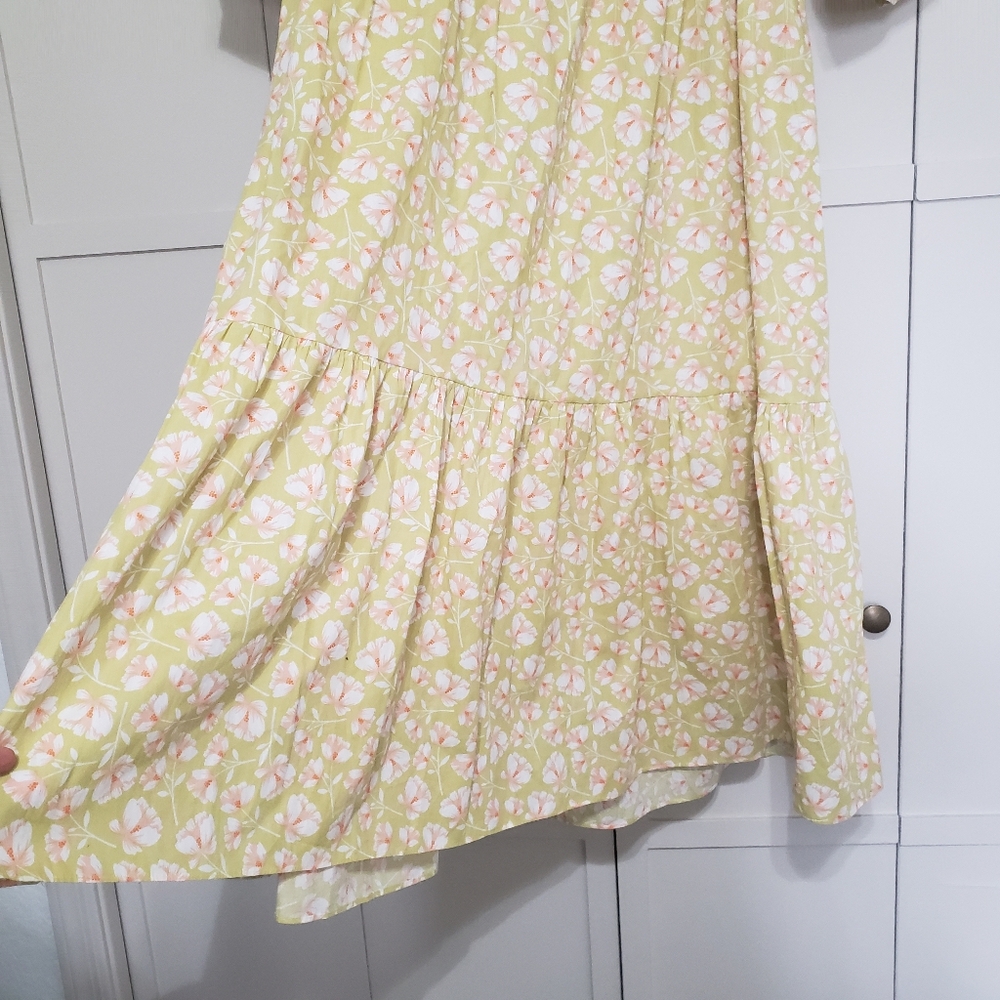 Floral Yellow Maxi Dress - Picture 4 of 11
